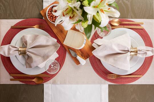 DII® Round Variegated Braided Polypropylene Placemats